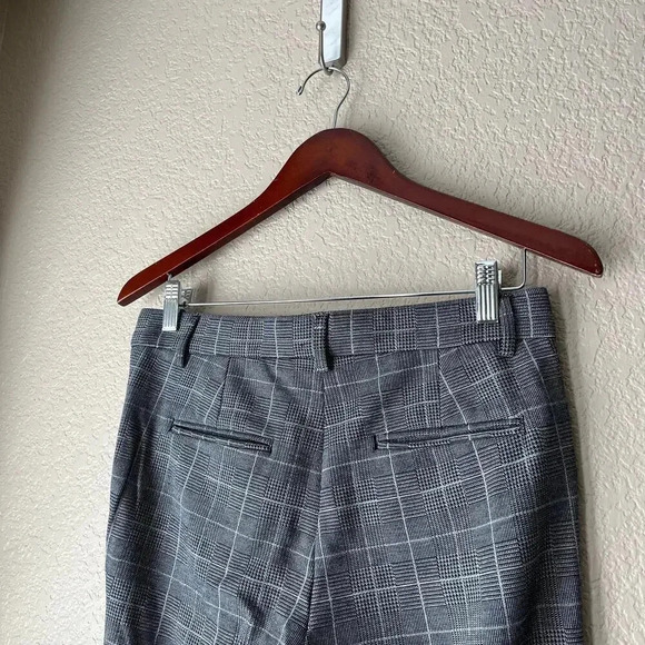 Ann Taylor Slim Leg Plaid Check Career Pant Work 4 Full Length - Picture 5 of 7